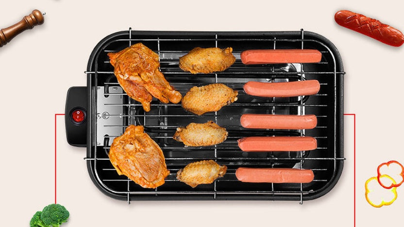 Household Non-Smoking Electric BBQ Grill Tray β Korean Style with Temperature Control