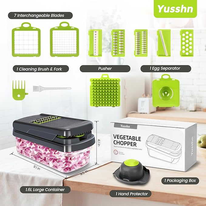 Vegetable Chopper,12-in-1 Multifunctional Food