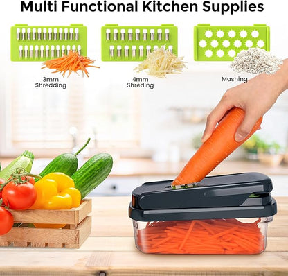 Vegetable Chopper,12-in-1 Multifunctional Food