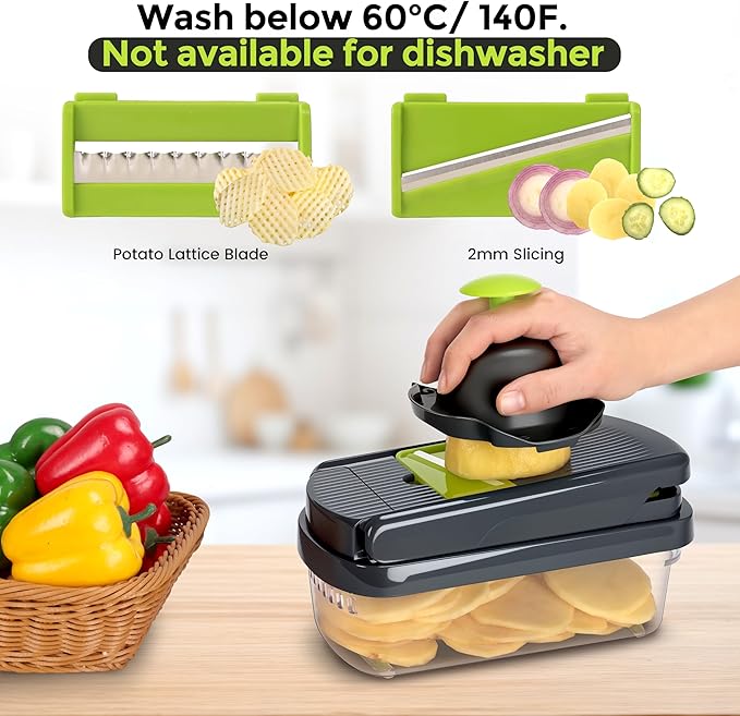 Vegetable Chopper,12-in-1 Multifunctional Food