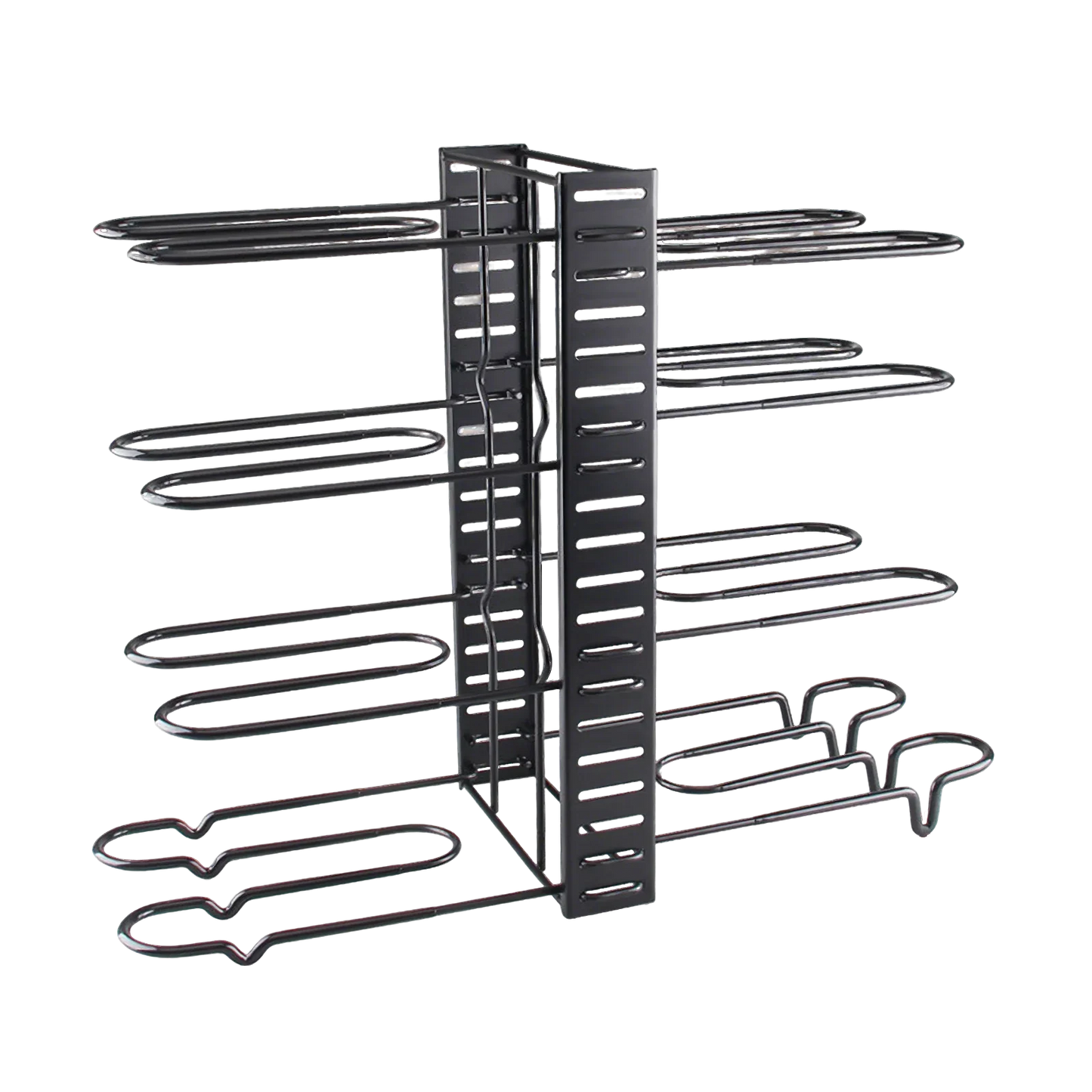 8-Tier Adjustable Metal Pot Rack Organizer – Durable Space-Saving Kitchen Cabinet Holder