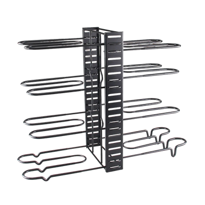 8-Tier Adjustable Metal Pot Rack Organizer – Durable Space-Saving Kitchen Cabinet Holder