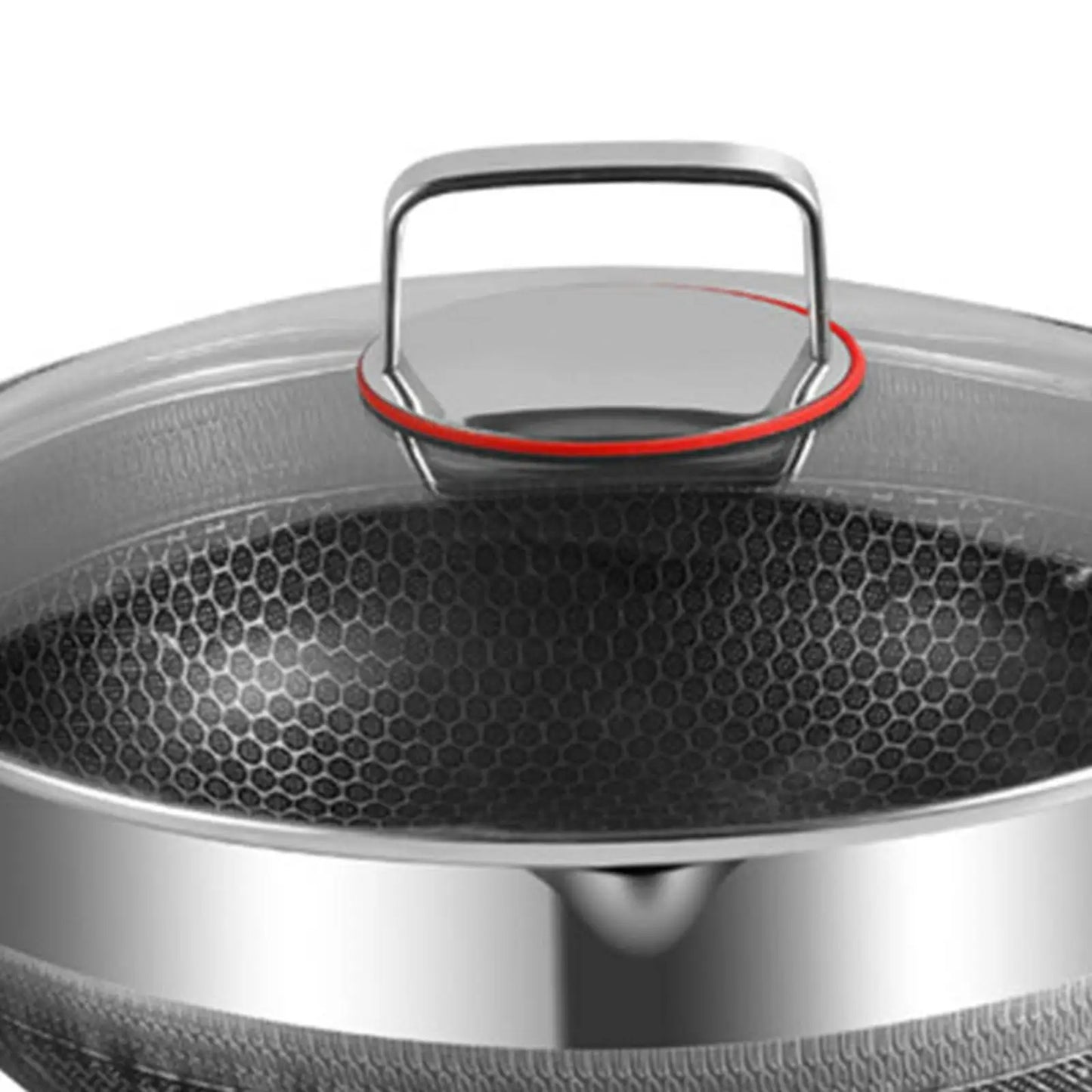 316 Stainless Steel Stock Pot Pan – Non-Stick Honeycomb Bottom for Gas & Induction