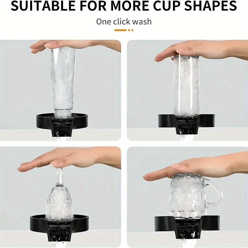 Automatic Cup Rinser Press - Type Cup Rinser for Kitchen Sink | High-Pressure Bottle & Glass Washer (1PC)