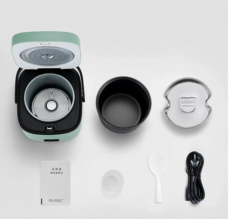 Mini Rice Cooker 1.2L – Automatic Electric Cooker for 1-2 People, Food Warmer & Steamer