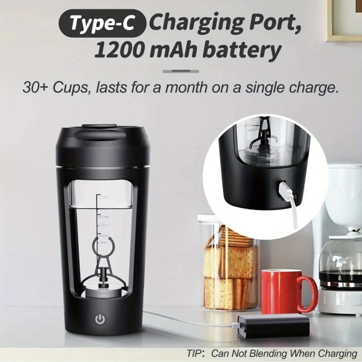 500ML Electric Protein Shaker Bottle – Automatic Mixing Cup for Gym & Outdoor