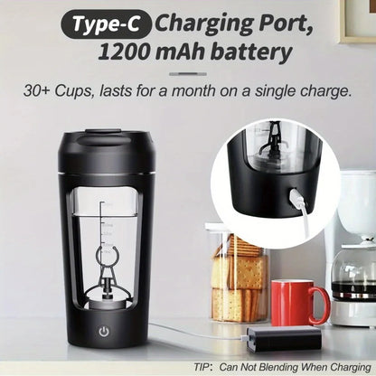 500ML Electric Protein Shaker Bottle – Automatic Mixing Cup for Gym & Outdoor