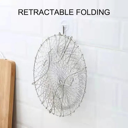 Stainless Steel Foldable Fryer Basket & Food Strainer | Multipurpose Kitchen Tool