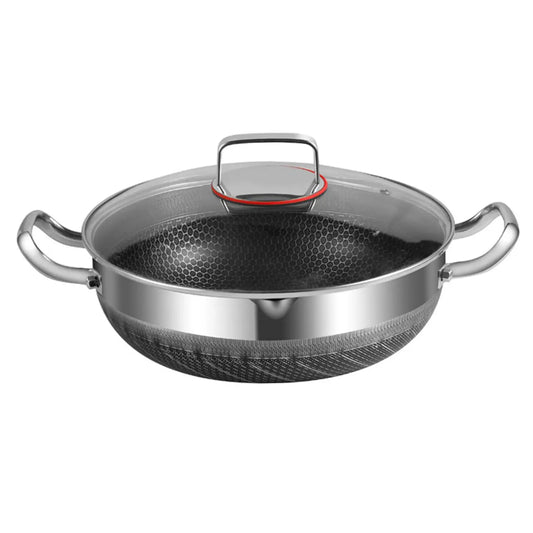 316 Stainless Steel Stock Pot Pan – Non-Stick Honeycomb Bottom for Gas & Induction