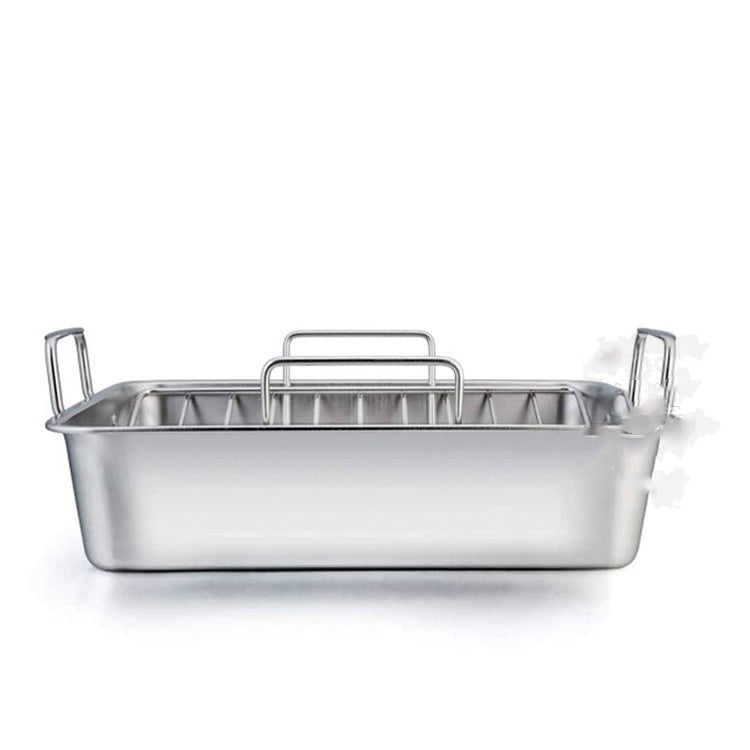 Stainless steel baking and grill tray for versatile outdoor cooking