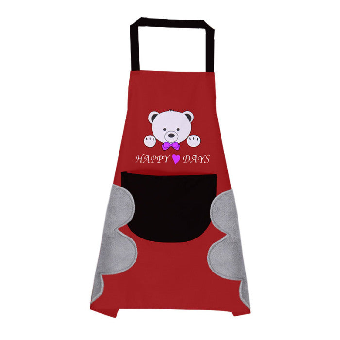 Stylish sleeveless kitchen apron with minimalist Korean design
