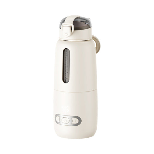 Thermostatic wireless milk mixer cup with automatic stirring for coffee and milk