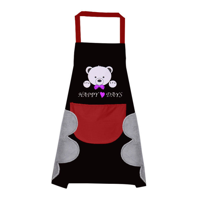 Waterproof Korean style kitchen apron for home cooking and baking